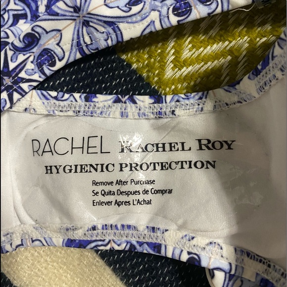 RACHEL by Rachel Roy - Blue Tile One Piece Swimsuit - Size L - Picture 6 of 9